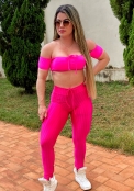 Legging Rosa Magenta com Bolso Empina BB