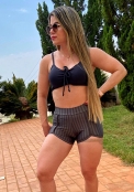 Short Cinza Chumbo Tradicional SEM Empina BB