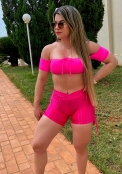 Top Ciganinha Rosa