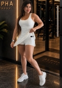 Conjunto Vestido com Short Off White