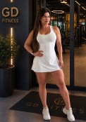 Conjunto Vestido com Short Off White