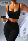 Conjunto Canelado Preto