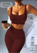 Conjunto Canelado Café