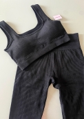 Conjunto Canelado Preto
