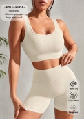 Conjunto Canelado Creme