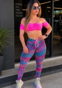 Legging Oncinha Colors Empina BB