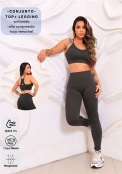 Conjunto Cinza Pedra com Efeito Empina BB