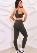 Conjunto Cinza Pedra com Efeito Empina BB